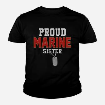 Rearguard Designs Proud Marine Sister Kid T-Shirt - Seseable