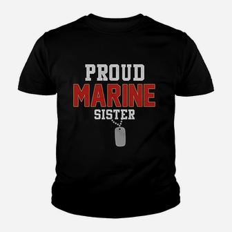 Rearguard Designs Proud Marine Sister Kid T-Shirt - Seseable