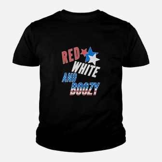 Red White And Boozy 4th Of July Kid T-Shirt - Seseable