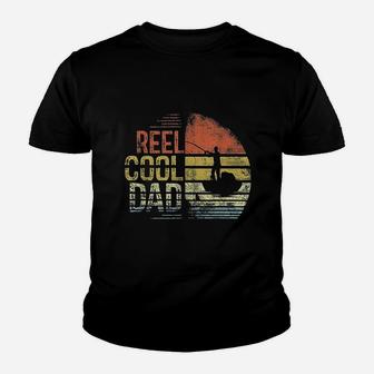 Reel Cool Dad Fisherman Daddy Fathers Day Gifts Fishing Kid T-Shirt - Seseable