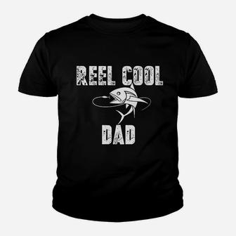 Reel Cool Dad Papas Fishing Buddy Great Gift Kid T-Shirt - Seseable