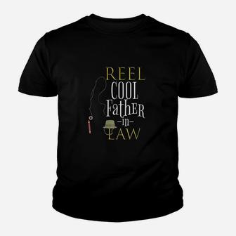 Reel Cool Father N Law Fishing Father In Law Day Gift Kid T-Shirt - Seseable