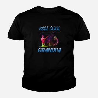 Reel Cool Grandpa Shirt Fathers Day Gifts For Fishing Lover Premium Kid T-Shirt - Seseable