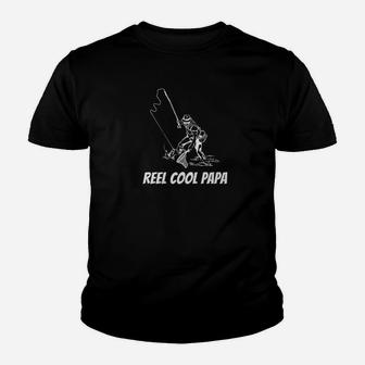 Reel Cool Papa Funny Best Dad Christmas Gift Kid T-Shirt - Seseable