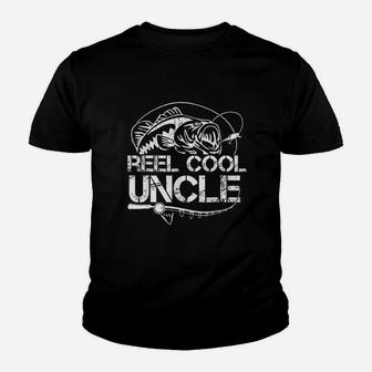 Reel Cool Uncle Fishing Daddy Fathers Day Dad Gifts For Men Kid T-Shirt - Seseable