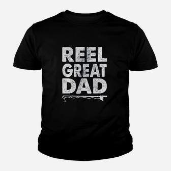 Reel Great Dad Funny Fathers Day Fishing Gift For Fisherman Kid T-Shirt - Seseable