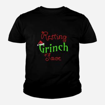 Resting Grinch Face Grinch Stole Christmas Kid T-Shirt - Seseable
