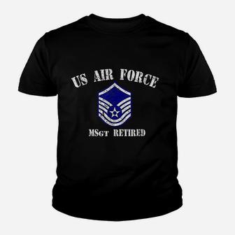 Retired Air Force Master Sergeant Military Veteran Kid T-Shirt - Seseable