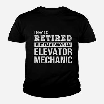Retired Elevator Mechanic Funny Retirement Gift Kid T-Shirt - Seseable