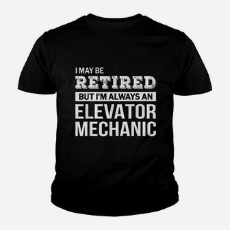 Retired Elevator Mechanic Funny Retirement Gift Kid T-Shirt - Seseable