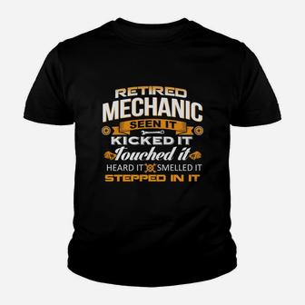 Retired Mechanic Kid T-Shirt - Seseable