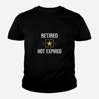 Retired Not Expired Military Army Kid T-Shirt - Seseable