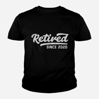 Retired Since 2020 Vintage Baseball Sport Retirement Kid T-Shirt - Seseable