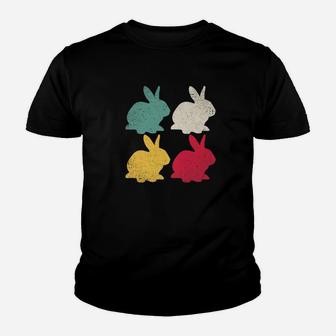 Retro Easter Bunny Rabbit Vintage Men Dad Kids Women Kid T-Shirt - Seseable