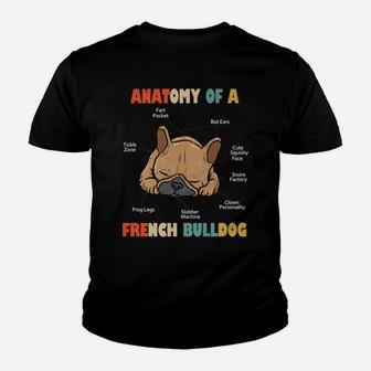Retro French Bulldog Anatomy Cute Dog, gifts for dog lovers Kid T-Shirt - Seseable