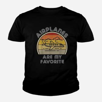 Retro Future Pilot Gifts Aviation Themed Gift Daddys Copilot Kid T-Shirt - Seseable