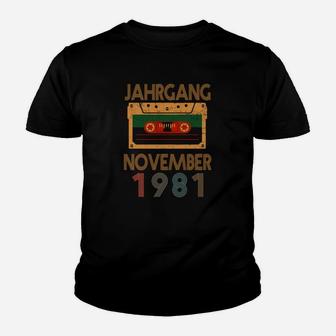 Retro Kassette 1981 Jahrgang Geburtstags-Kinder Tshirt, Vintage Stil Tee - Seseable