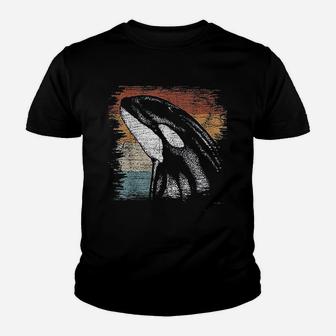 Retro Killer Whale Vintage Kid T-Shirt - Seseable