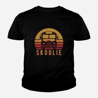 Retro Skoolie Shirt, Fun Converted School Bus Tee Gift Kid T-Shirt - Seseable