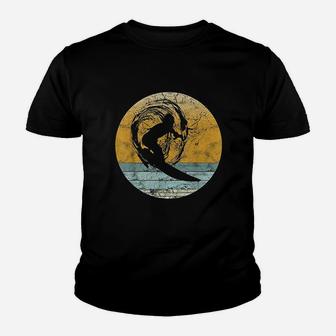 Retro Surf Vintage Style Sport Surfing Gift Kid T-Shirt - Seseable