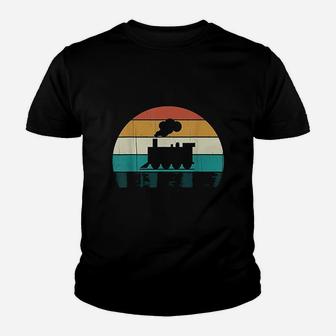 Retro Train Vintage Railcar Train Lover Gift Kid T-Shirt - Seseable