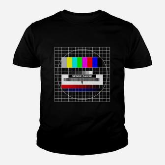 Retro TV-Testbild Kinder Tshirt Sendepause Design für Vintage-Fans - Seseable