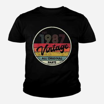 Retro Vintage 1987 35th Birthday Gifts 35 Years Old Kid T-Shirt - Seseable