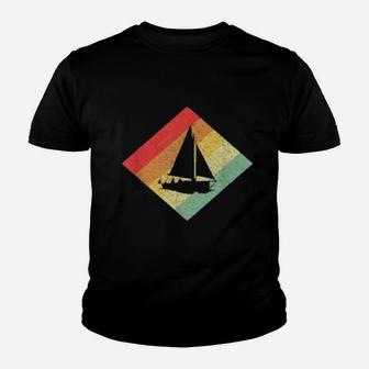 Retro Vintage 80s Sailing Sail Gift Kid T-Shirt - Seseable