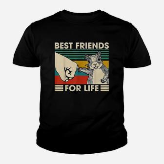 Retro Vintage Squirrel Best Friend For Life Fist Bump Kid T-Shirt - Seseable