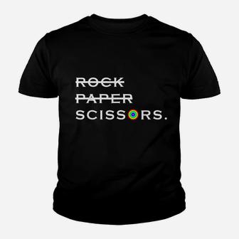 Rock Paper Scissors Lesbian Lgbt International Lesbian Day Kid T-Shirt - Seseable