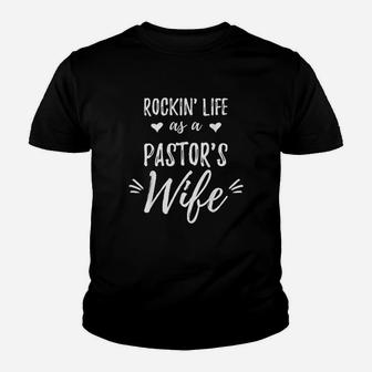 Rockin Life As A Pastors Wife Preacher Wife Gift Kid T-Shirt - Seseable