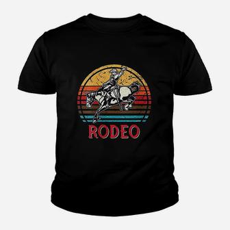 Rodeo Yeehaw Cowboy Western Country Texas Horse Retro Kid T-Shirt - Seseable