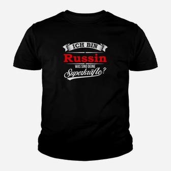 Russein Russland Russisch Russländerin Kinder T-Shirt - Seseable