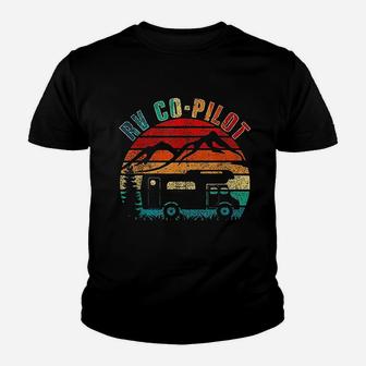 Rv Co Pilot Camping Funny Vintage Motorhome Travel Vacation Kid T-Shirt - Seseable