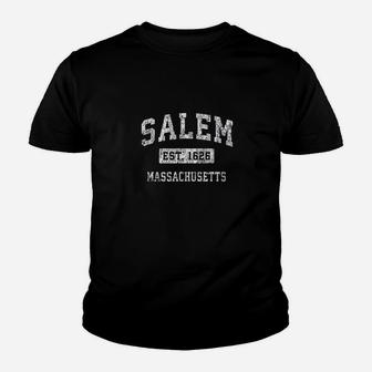 Salem Massachusetts Ma Vintage Established Sports Design Kid T-Shirt - Seseable