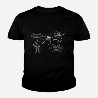 Salt And Copper Funny Periodic Table Chemistry Pun Kid T-Shirt - Seseable