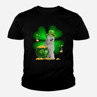 Samoyed Shamrock St Patricks Day Irish Great Dog Lovers Kid T-Shirt - Seseable