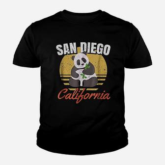 San Diego Retro Panda Zoo California State Kid T-Shirt - Seseable