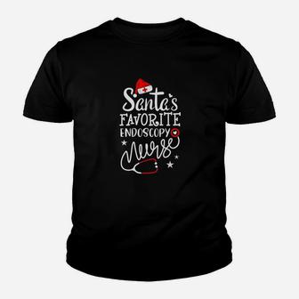 Santa Favorite Endoscopy Nurse Merry Christmas Nurse Crew Kid T-Shirt - Seseable