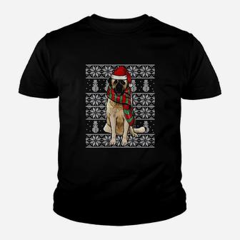 Santa Hat Xmas Anatolian Shepherd Dog Ugly Christmas Kid T-Shirt - Seseable