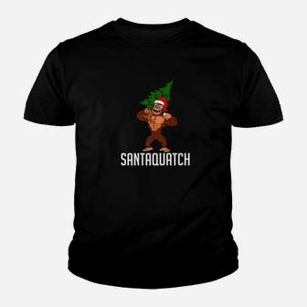 Santaquatch Funny Christmas Bigfoot Santa Sasquatch Shirts Kid T-Shirt - Seseable
