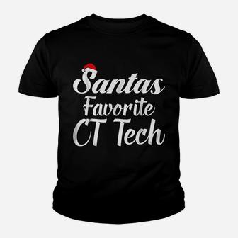 Santas Favorite Ct Tech Santa Hat Christmas Kid T-Shirt - Seseable