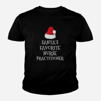 Santas Favorite Nurse Practitioner Funny Gift Christmas Kid T-Shirt - Seseable