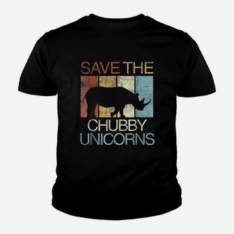 Save The Chubby Unicorns Retro Vintage Colors Kid T-Shirt - Seseable