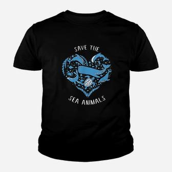 Save The Sea Animals Marine Conservation Gifts Kid T-Shirt - Seseable