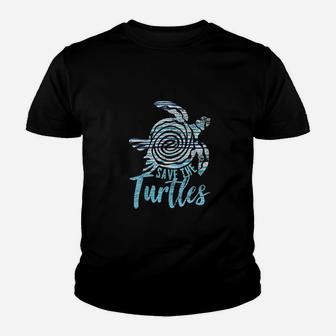 Save The Turtles Vintage Earth Day Kid T-Shirt - Seseable