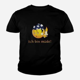 Schlafmütze Emoji Kinder Tshirt Ich bin müde!, Lustiges Design - Seseable
