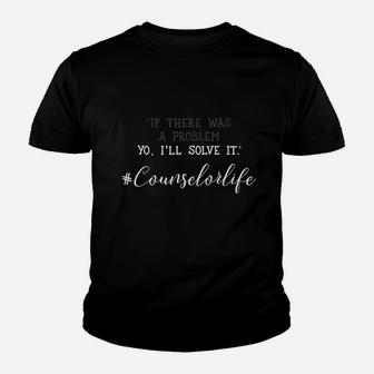 School Counselor Problem Solver Counselor Kid T-Shirt - Seseable