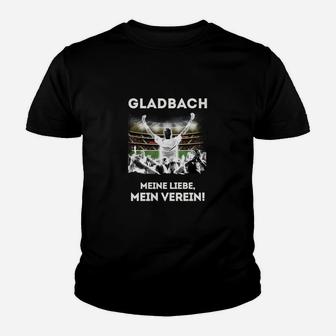 Schwarz Gladbach Fan-Kinder Tshirt Meine Liebe, Mein Verein für Anhänger - Seseable
