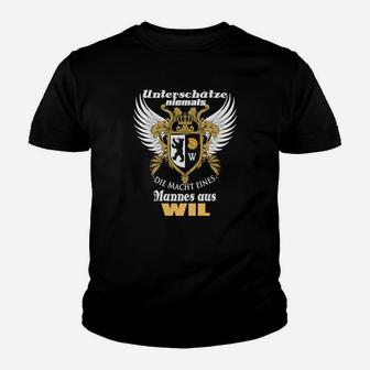 Schwarzes Adler Kinder Tshirt - Macht eines Mannes aus Wil - Seseable